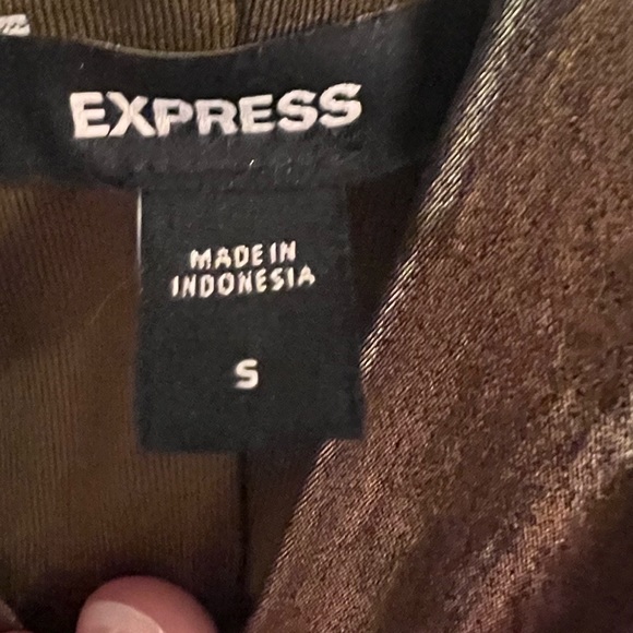 Express size S metallic gold slip midi dress - Picture 6 of 9
